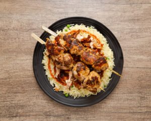 Chicken Souvlaki On Rice